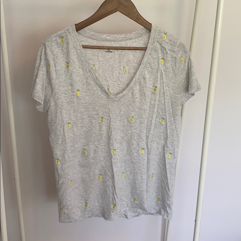Merona Lemon Embroidered Shirt